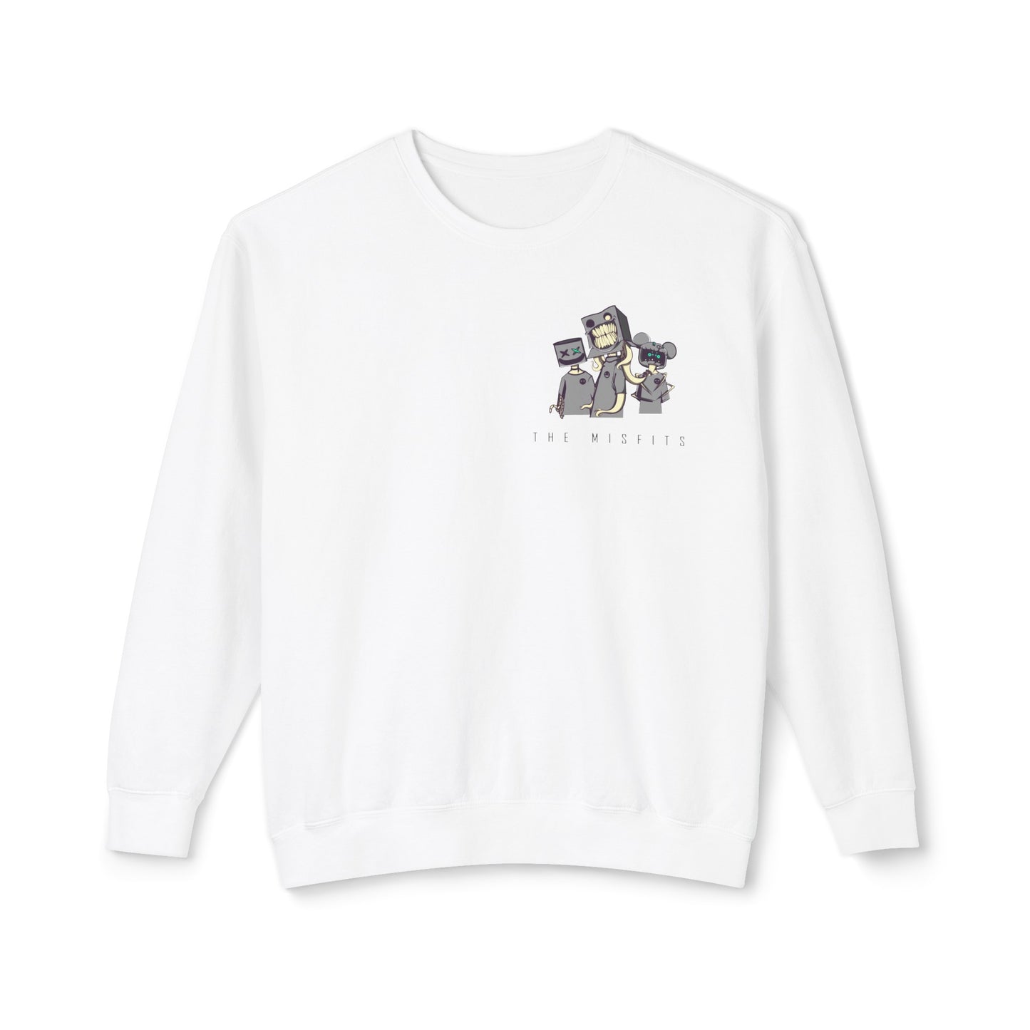 "The Misfits" White Sweatshirt - Mini Noir Print