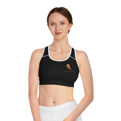 "Hot Heads" Sports Bra  - Mini Blancheur Print