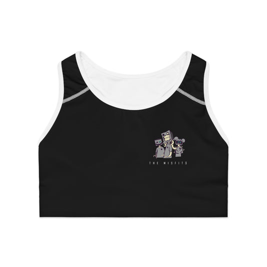 "Misfits" Sports Bra  - Mini Blancheur Print