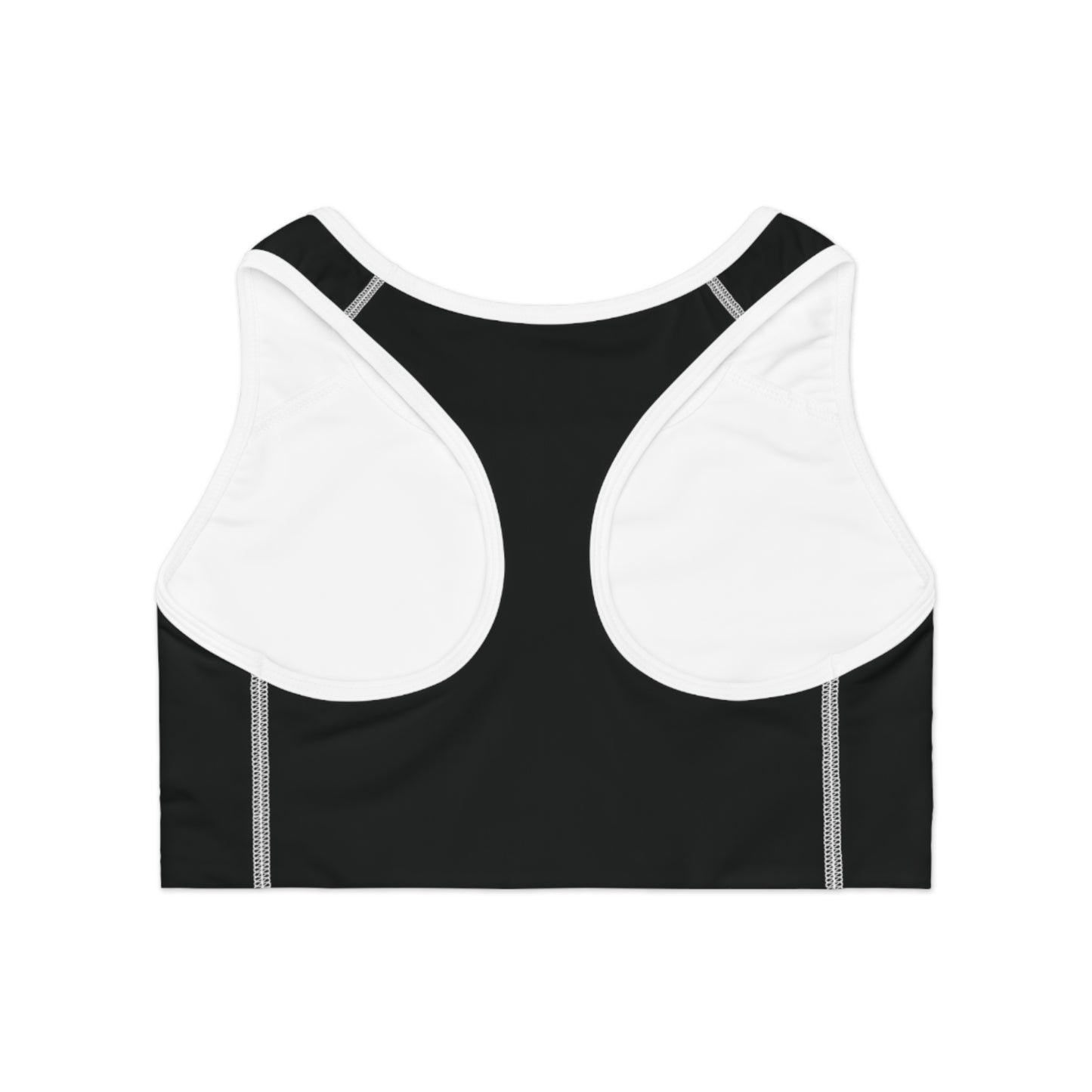 "Psyco" Sports Bra  - Mini Striped Print