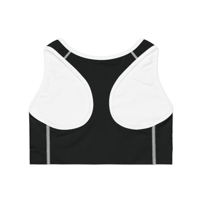 "Psyco" Sports Bra  - Mini Striped Print