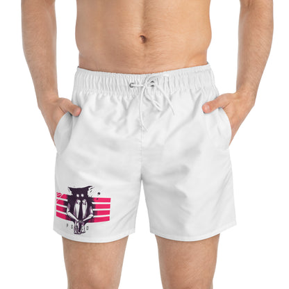 "Pysco" Swim Shorts - Striped Print