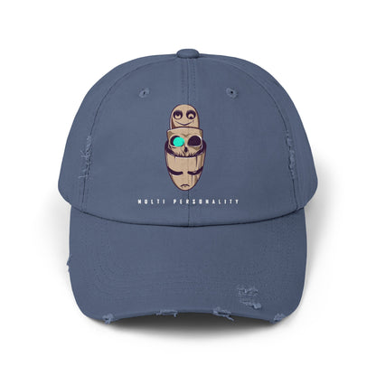 "The Multi Personality " Distressed Hat/Face Cap for Outdoors - Blancheur Print