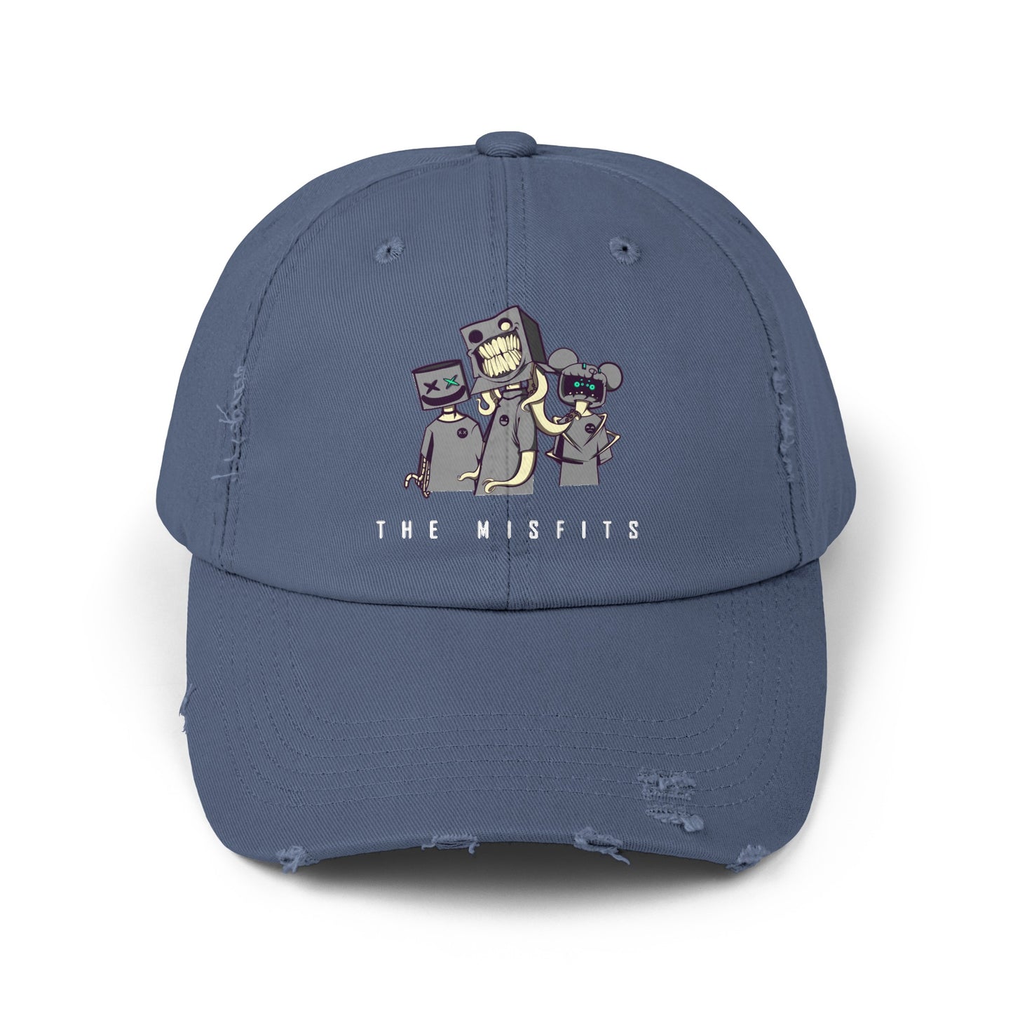 "The Misfits" Distressed Hat/Face Cap for Outdoors - Blancheur Print