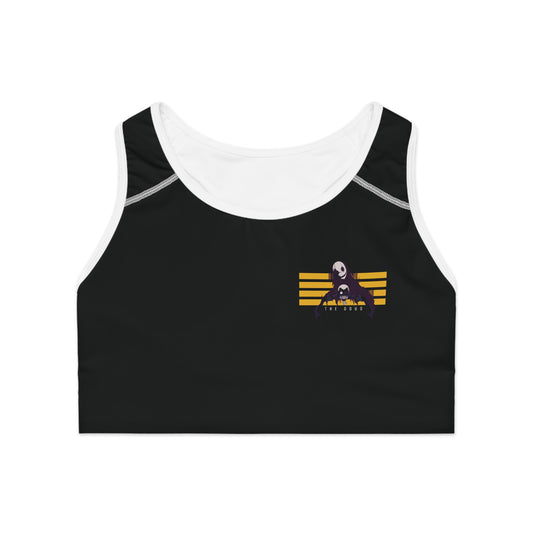 "Doug" Sports Bra  - Mini Striped Print