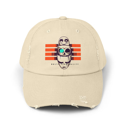 "The Multi Personality " Distressed Hat/Face Cap for Outdoors - Striped Print