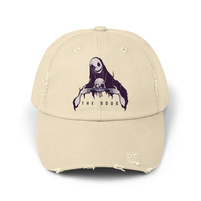 "The Doug" Distressed Hat/Face Cap for Outdoors - Noir Print