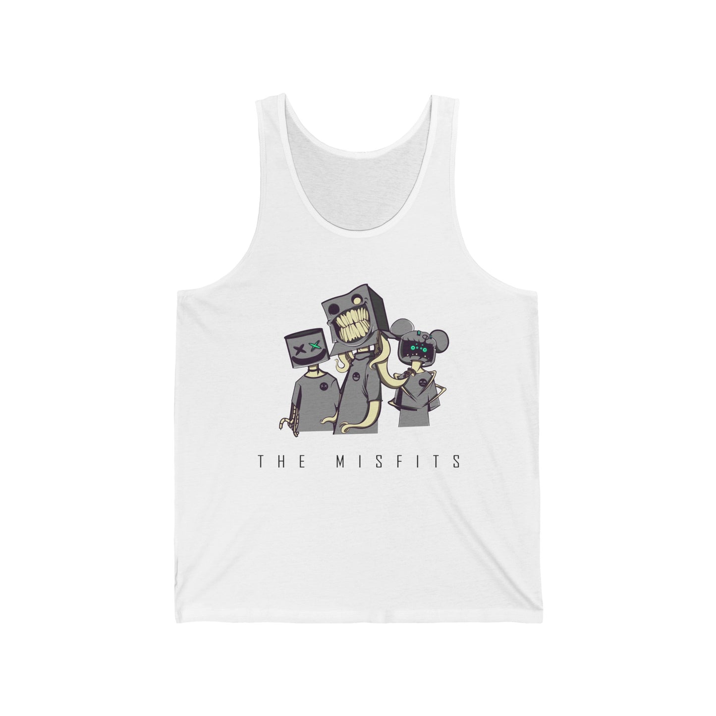 "The Misfits" Sleeveless Tank Top - Noir Print